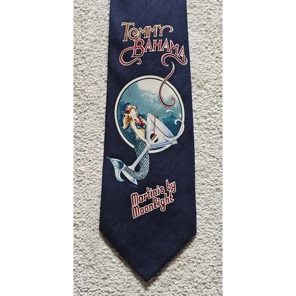 Tommy Bahama Mens Navy Silk Mermaid‎ 