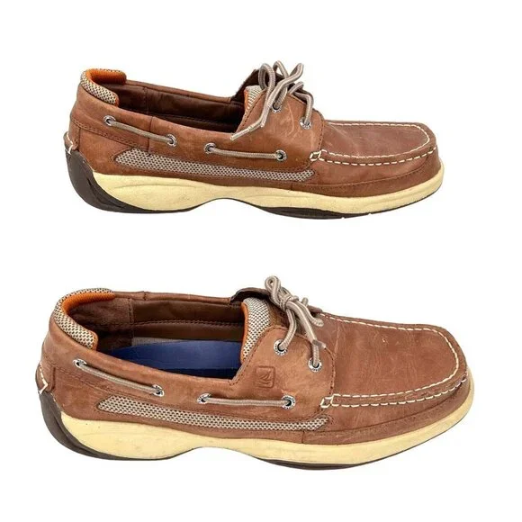 SPERRY TOP SIDER LEATHER MEN'S SHOES - 13M