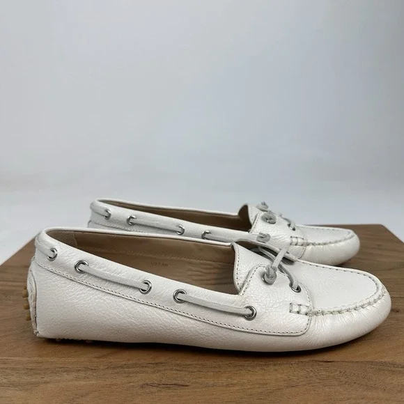 New Womens Veronica Beard Jia‎ Boat Shoe Leather Shoes Size 7.5 M