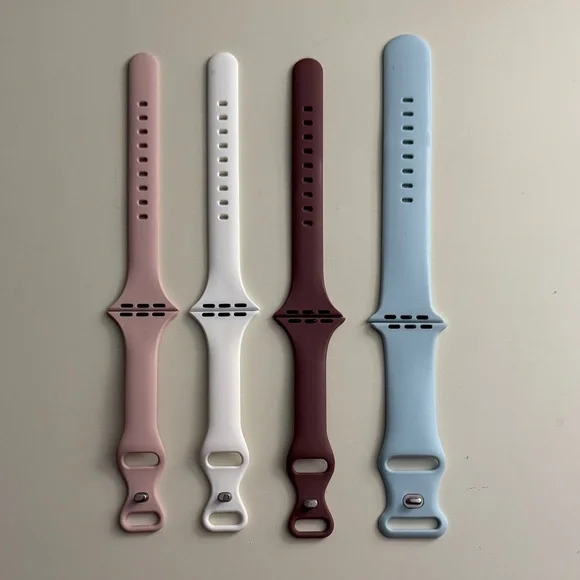 Smartwatch Silicone Bands - Pink, White, Burgundy, Blue