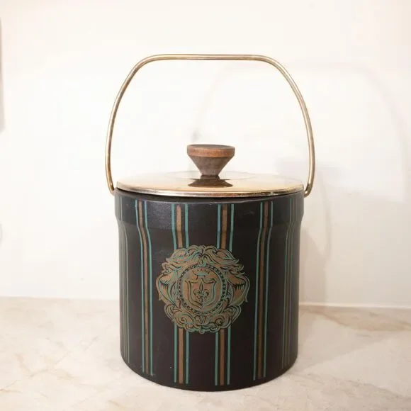 Vintage MCM Faux Leather Ice Bucket