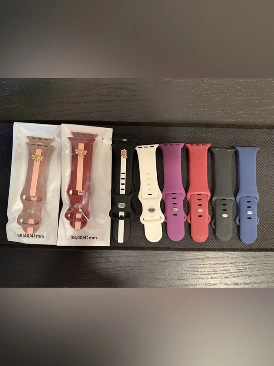Silicone Replacement Watch Bands for 38/40/41mm Smartwatches — Multi-Color Pack