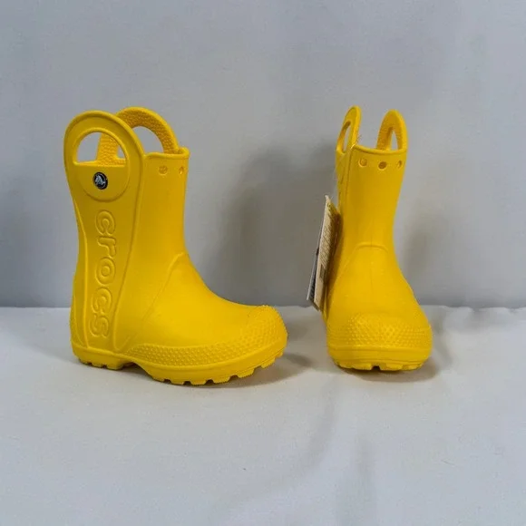 Crocs Kids Handle It‎ Rain Boots Yellow Size C9 Waterproof Mud New w/ Tags