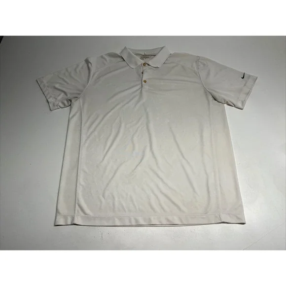 Nike Golf Dri Fit Polo Shirt White Mens‎ XL Lightweight Activewear Casual Top