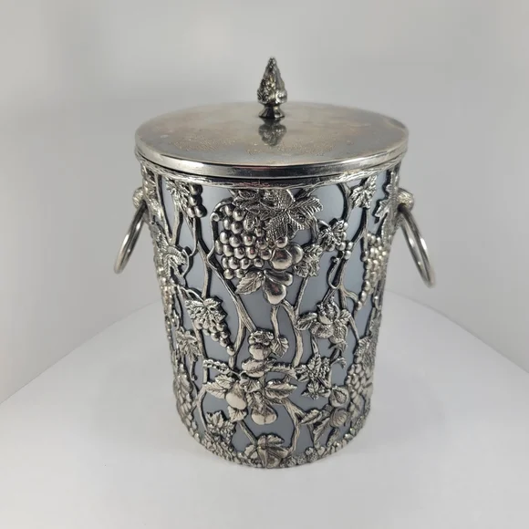 Vintage Champagne/Ice Bucket Silver Heavy Metaloverlay