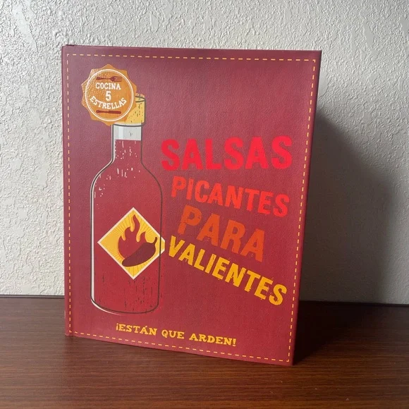 Salsas picantes‎ para valientes Spanish hot spicy recipe hardcover book Hispanic