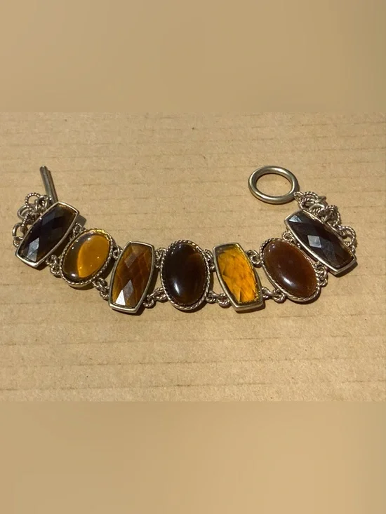 Vintage Panel Link Toggle Bracelet