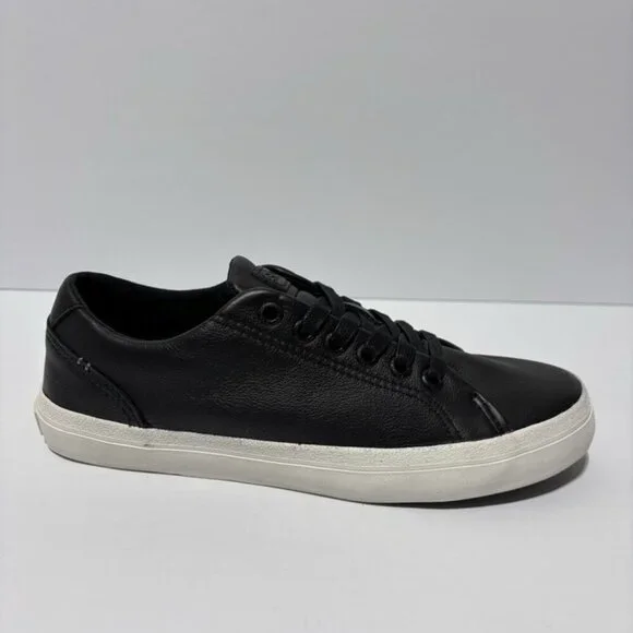 Sperry Men’s Striper Leather Sneakers Black, Size 4.5 M