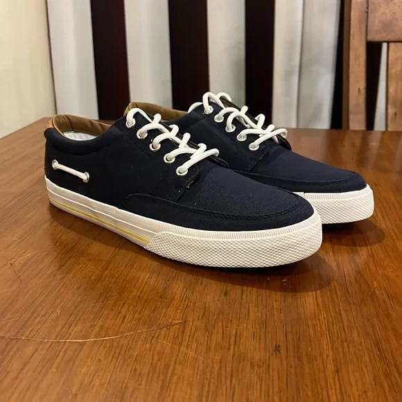 Polo Ralph Lauren Vance Side Lace Boat Deck Shoes Sneakers new blue Mens Sz 13