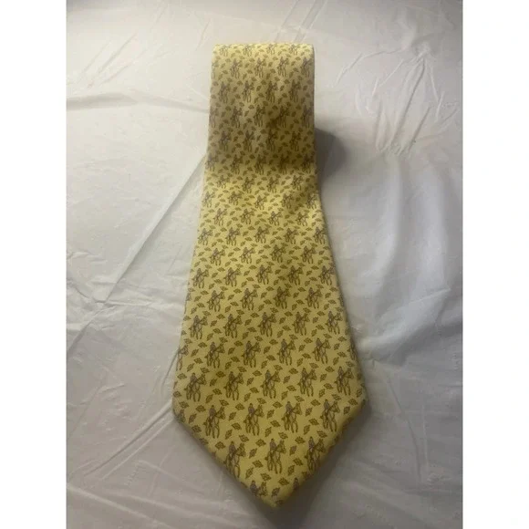 Men's Vineyard Vines Custom Collection- Polo Horse‎ Design-100% Silk Neck Tie