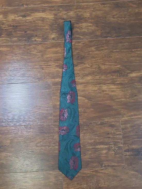 Bugatti Teal Floral Men's Tie - Classic Pattern