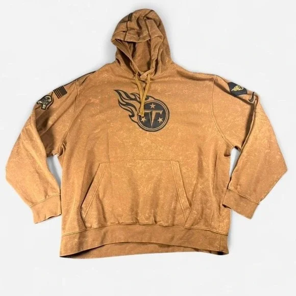NFL x Nike Tennessee Titans 2023 Salute to Service Brown Hoodie Size 3XL