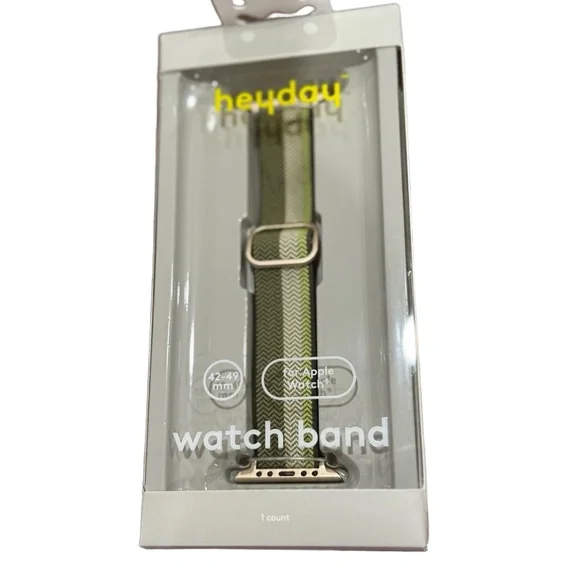 NWT Heyday Apple Watch Band 42-49mm Sage Olive Braided Sporty Casual