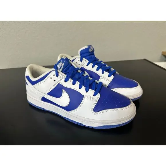 Nike Dunk Low Top Sneaker Head Men 10 Race Blue Royal Streetwear Preppy Grunge