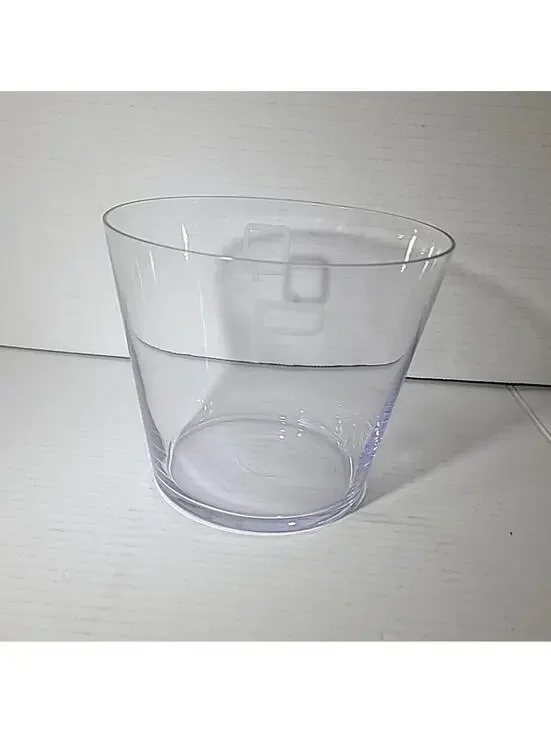 Vintage Small Glass Ice/Beer/Champagne Bucket Engraved With P, Q