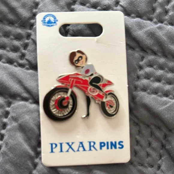 Pixar Red Motorcycle Rider Pin