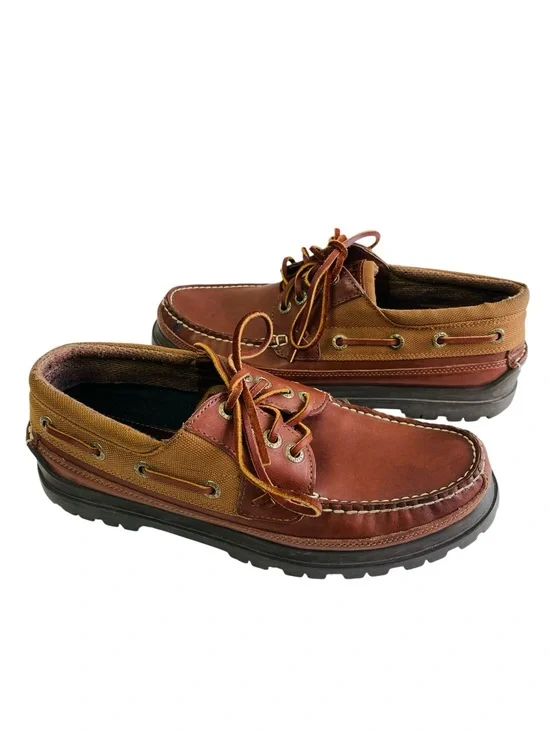 Polo Ralph Lauren Brown Country Ranger Deck Leather Boat Shoes Size 10.5