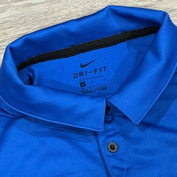 Nike Mens Dri-FIT Golf Polo Shirt Royal Blue Short Sleeve Size Large