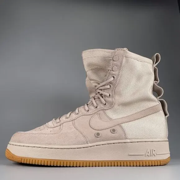 Nike SF Air Force 1 String Men's Size 10 Beige Basketball Sneakers Casual Shoes