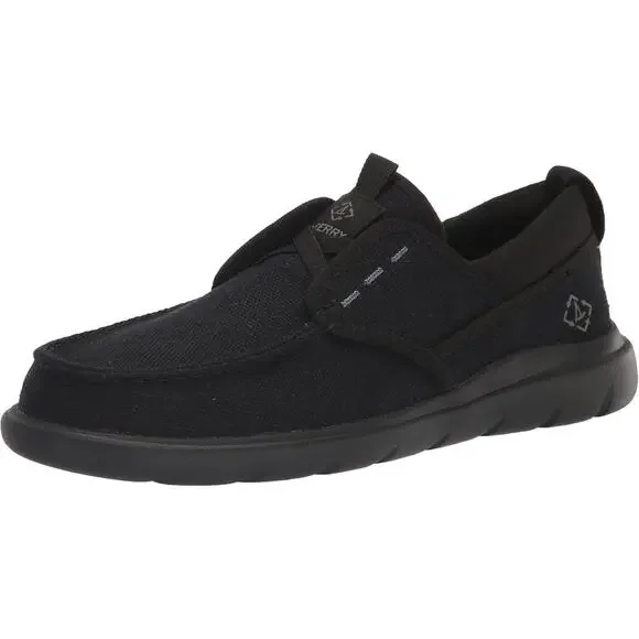 Sperry Top-Sider Men Seacycled Captain Moc Boat Shoes Size US 8.5M Black Baja