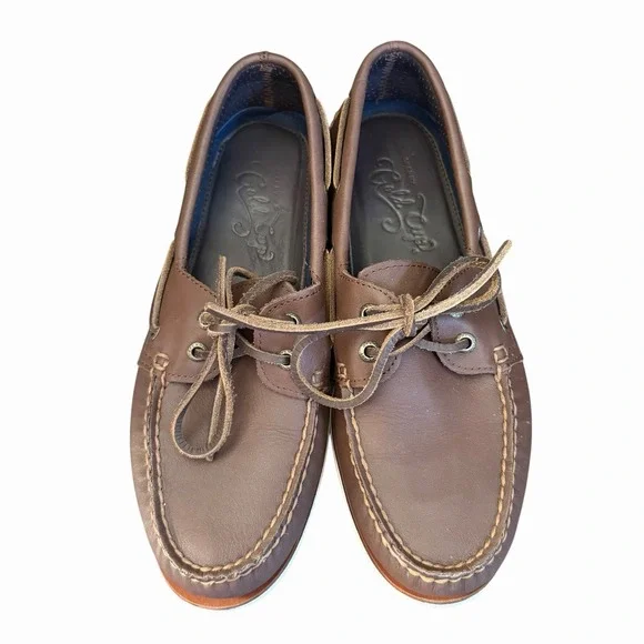 Sperry Gold Cup Boat Shoes Men's 8 Brown Leather Top-Sider Nautical Preppy