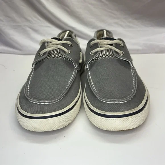 Sperry Top Sider Canvas Deck Boat Shoes Gray Men's Size 10.5