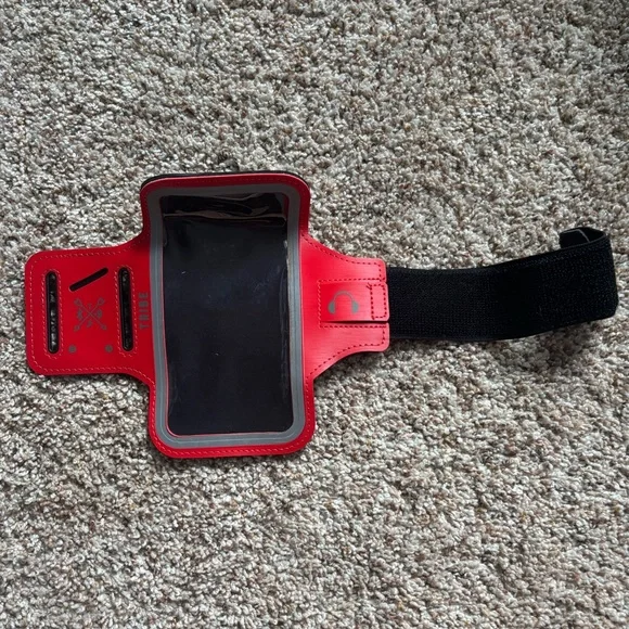 Red Sports Armband with Black Strap for IPhone or Android