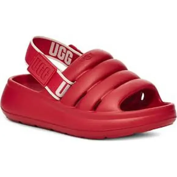 Ugg Australia Toddler Sport Yeah Slide Logo Slip-on Slide Red Toodler 8