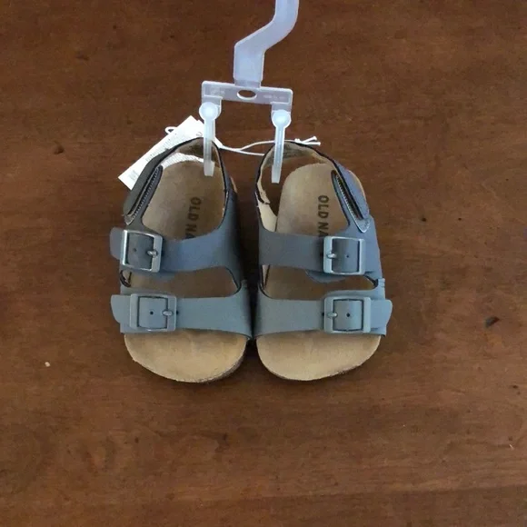 3- 6 months Grey soft double buckle sandals