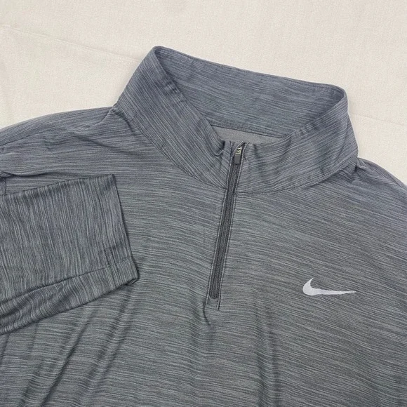 Nike Dri-FIT Quarter Zip Pullover Mens XL Gray Heather Athletic Golf Running