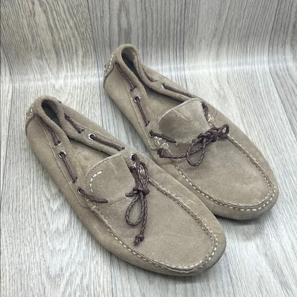 Saks Fifth Avenue Tan Suede Boat Shoes