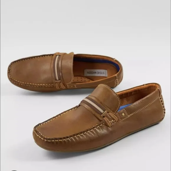 STEVE MADDEN GANDER LEATHER BOAT SHOES SIZE 11