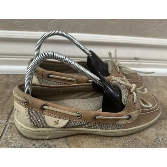 SPERRY TOP-SIDER women's boat shoe size 7.5 M Brown Leather Slip On