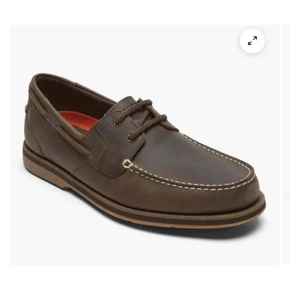 Rockport Southport Boat Shoe Men's 8 Brown Leather‎ NWOB Classic Casual Comfort