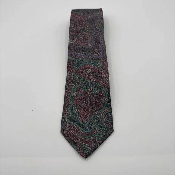Robert Talbott Best of Class Tie Green Pink‎ And Blue Paisley 58