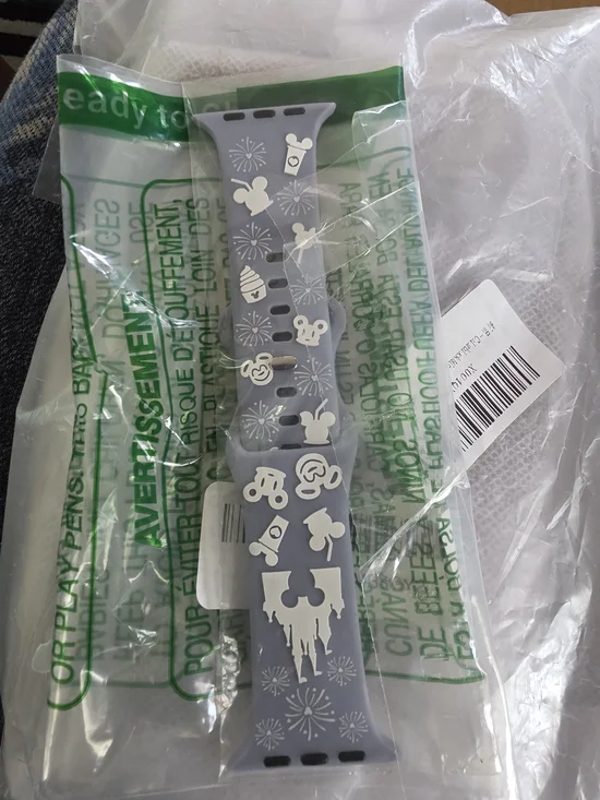 Disney Parks Themed Silicone Watch Band for Apple Smart Watch 42/44/45/49mm
