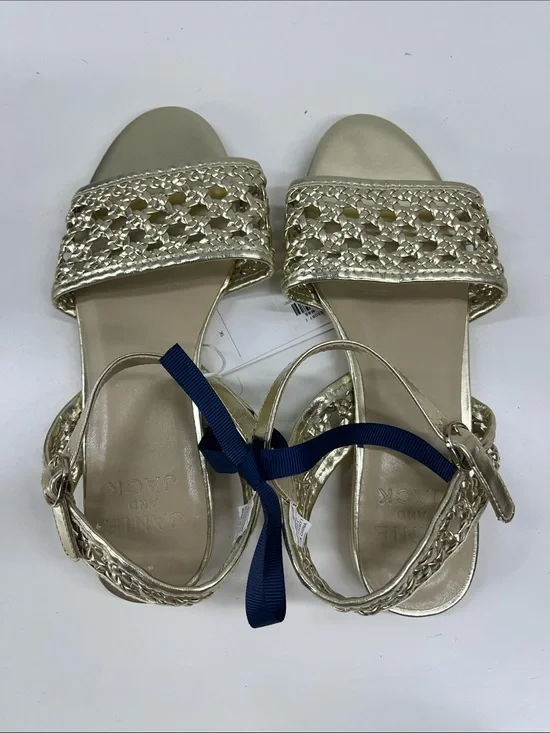 NWT Janie and Jack Sandal In Gold Size 1