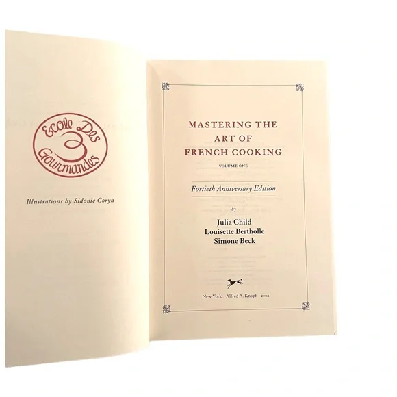 VTG 40th Anniversary Edition Mastering the Art of French Cooking by Julia Child