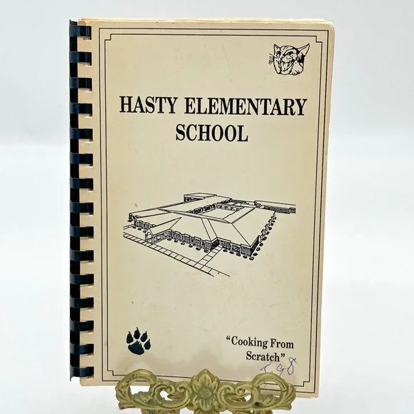 Vtg Hasty Elementary School PTA Cookbook Southern N.C. Recipes Spiral Bound
