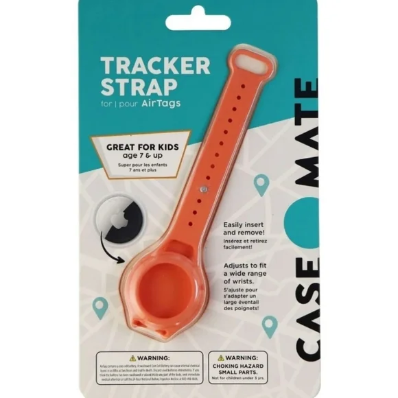 Case-Mate Tracker Strap Wristband Case for Apple AirTag - Coral