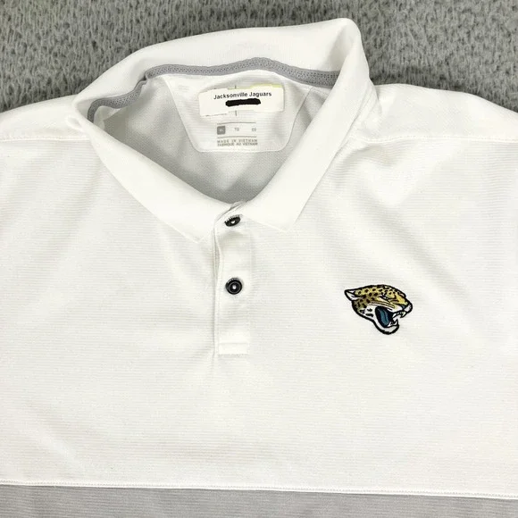 Jacksonville Jaguars Polo Shirt‎ Mens XL White Team Issued NFL Football Nike
