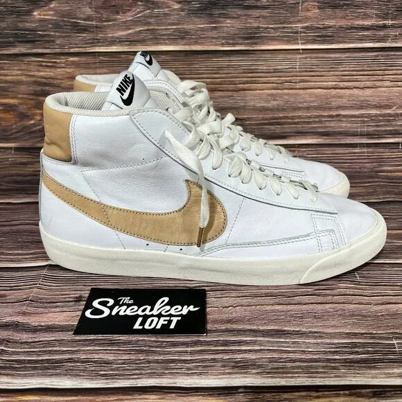 Nike Blazer Mid White Light Patina Men's‎ High Top Shoes