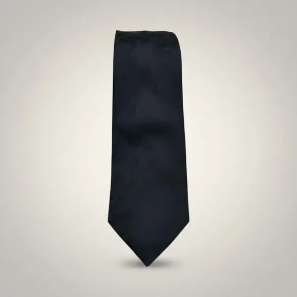 JF J.Ferrar Black Slim Tie 2.5” Narrow Neck Tie Polyester Men