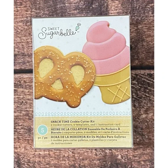 Sweet Sugarbelle Snack Time Cookie Cutter Kit 5 PC Set Green New
