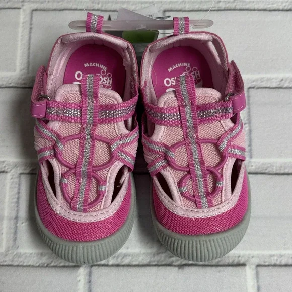 OshKosh Everplay Flexible Outsole Bump Toe Sandal Toddler Size 7 Pink