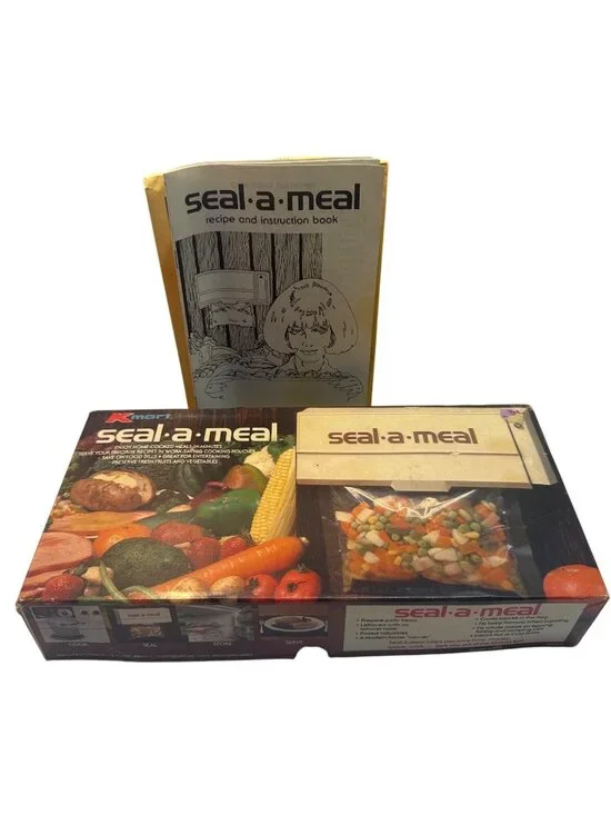 Seal A Meal Vintage Vacuum Sealer Kit With Box & Instruction Book Manual