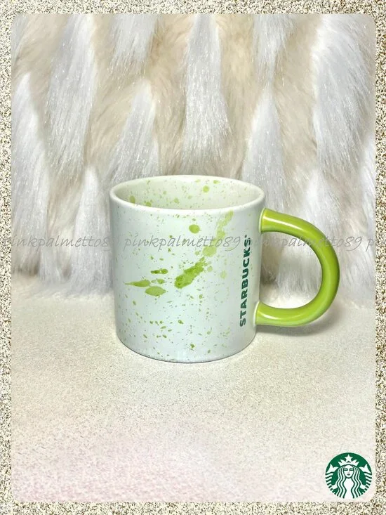 💚 NWT 2026 Starbucks Spring Matcha Splatter 12oz Ceramic Mug