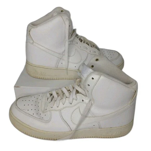 Nike Air Force 1 Mid Triple White Sneakers Men’s Size 10.5 High Top Shoes