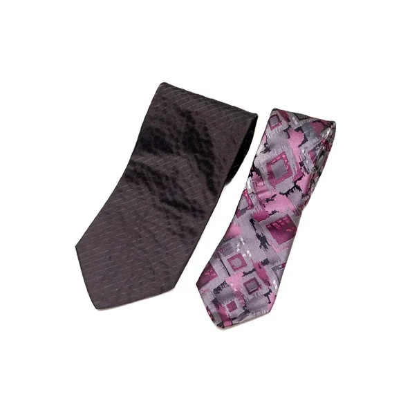 Lot of 2 Designer Ties‎ – Jean Paul Gaultier & Paco Rabanne – Vintage