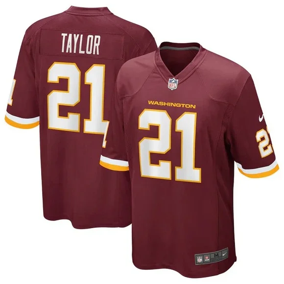 Nike NFL Washington Football Team Sean Taylor 21 Game Jersey Burgundy Large